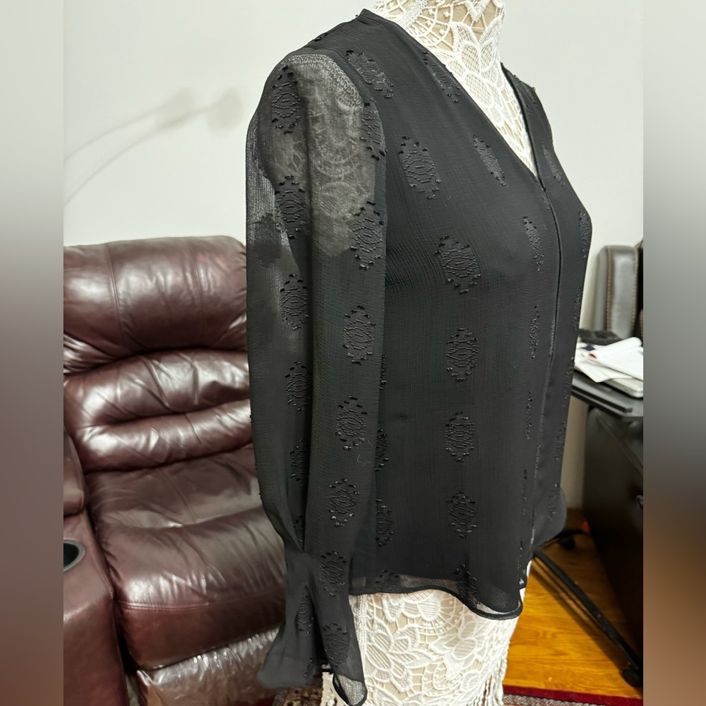 WHBM black blouse, xs, new w tags.